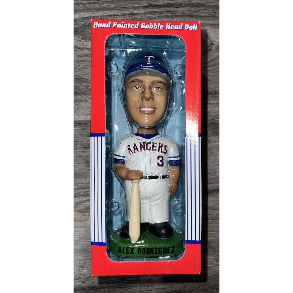 Alex Rodriguez TX Rangers MLB Baseball Hand-Painted Bobblehead Bobble Dobbles